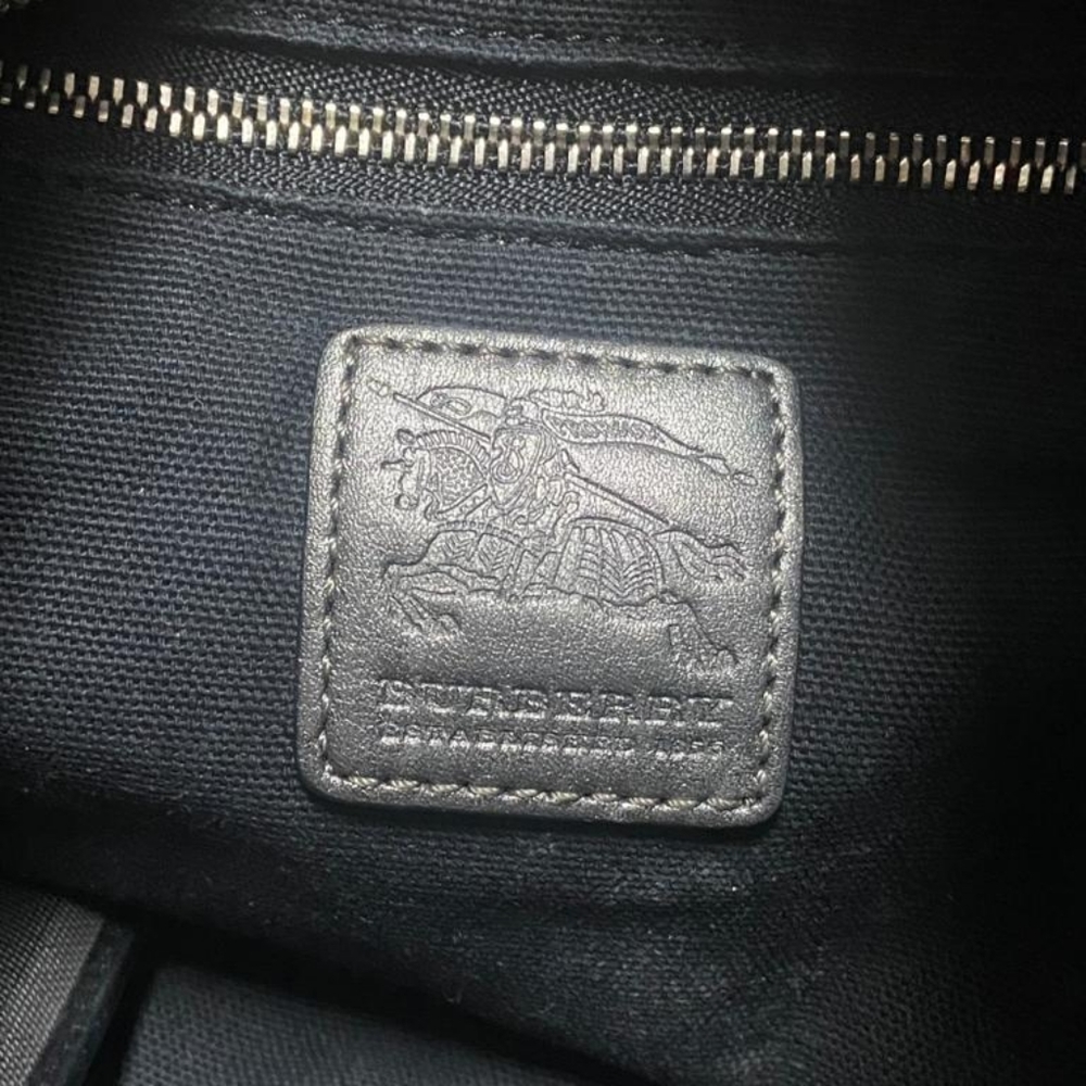 Burberry Black and Brown Plaid Leather Hobo Bag - Picture 5 of 14